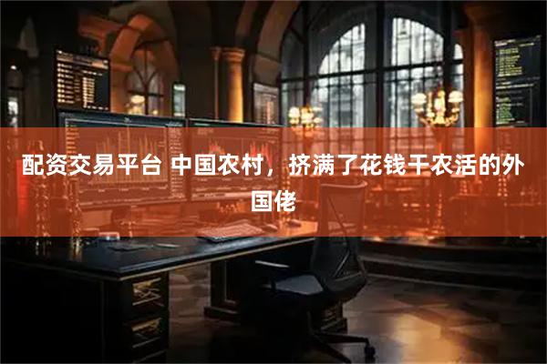 配资交易平台 中国农村，挤满了花钱干农活的外国佬